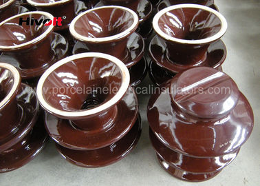 Profesjonalne izolatory ceramiczne o wysokim napięciu brązowo-szarej porcelany C-120